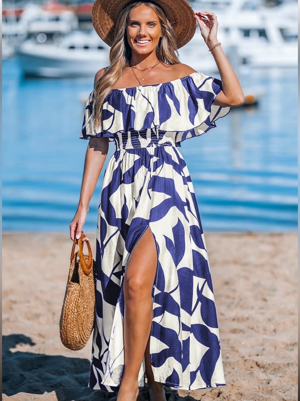 Cupshe Chasing Sunsets Abstract Maxi Dress